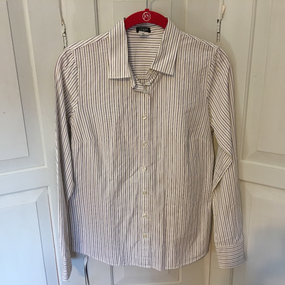 J. Crew Striped Button Down Blouse XS